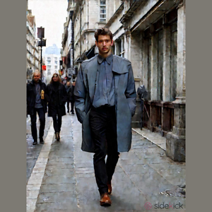 London Fog Trench One Button. Black  🧥 Medium